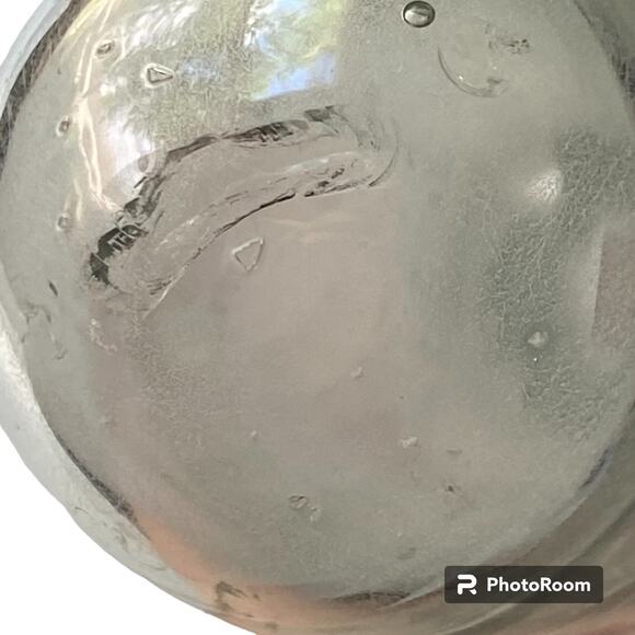 Pressed Glass Pastry Rolling Pin Removable Cork Clear Bubbles 30s or 40s - Picture 6 of 10